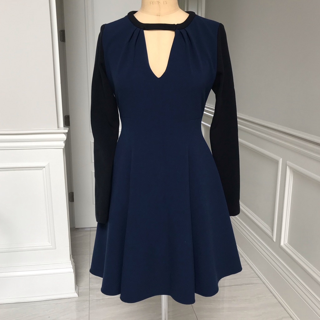 Long Sleeve Navy/ Black Dress
